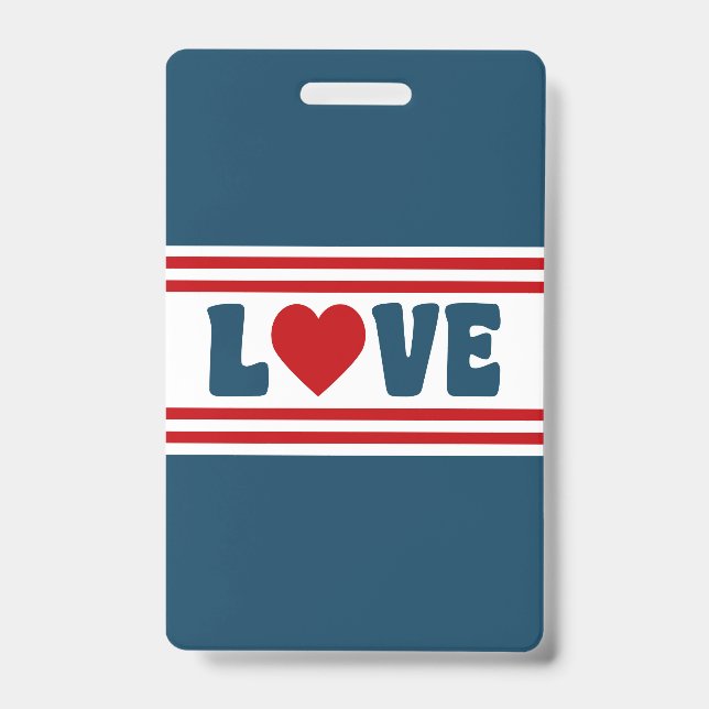 Crachá Love design (Frente)