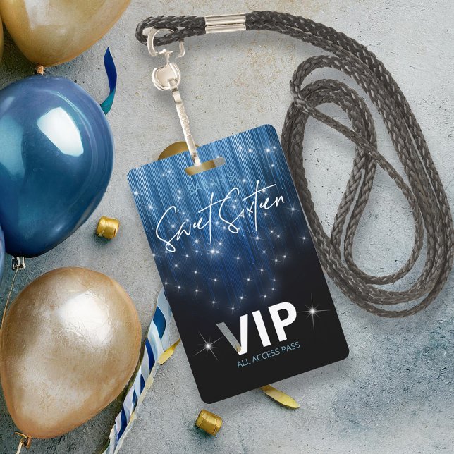 Crachá Luzes em cascata Doce 16 Blue ID790 (Criador carregado)