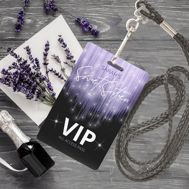 Crachá Luzes em cascata Doce 16 Violet ID790 (Criador carregado)