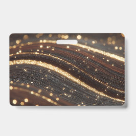 Crachá Madeira de Noz Americana Escura com Rios de Ouro B