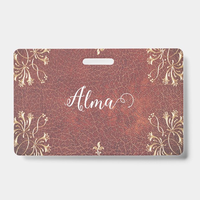Crachá Madressilvas douradas -personalizadas (Frente)