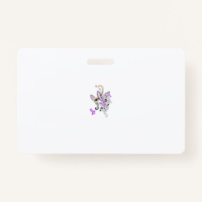 Crachá Magenta púrpura, laranja avermelhada, azul-lacado (Frente)