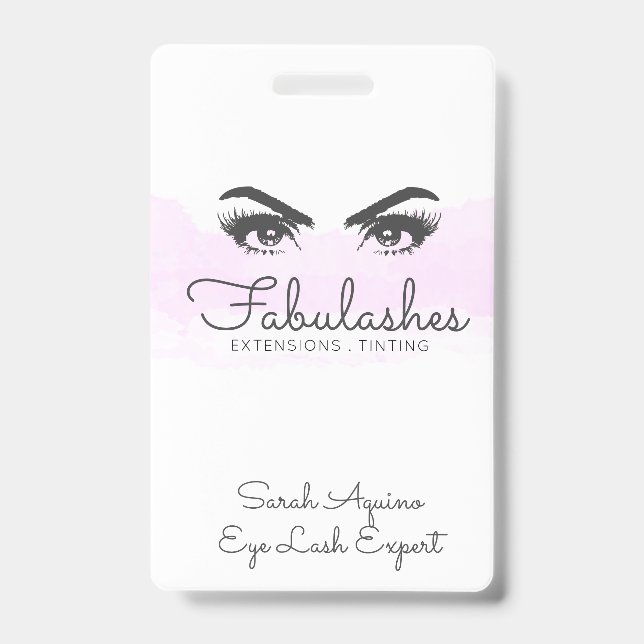 Crachá Makeup Artist Lashes Eyes Extensões Brows (Front)