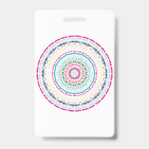 Crachá mandala colorida