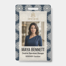 Mandala Geométrico Azul Marinho Ivory