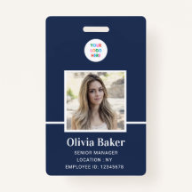 Marinho moderno Blue Logo Security Foto do funcion