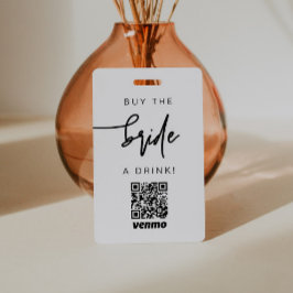 Crachá MARLO Contemporâneo Comprar a noiva um código QR d