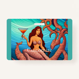 Crachá Martini Mermaid Thunder_Cove de cabelos longos