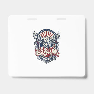 Crachá Máscara Patriota Guardião Liberdade Militar Inspir