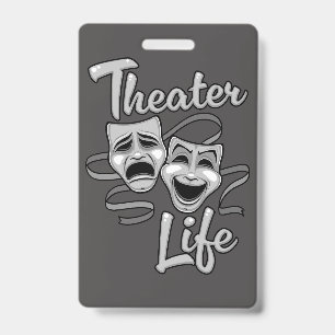 Crachá Máscaras de Comédia e Tragédia da Vida em Teatro