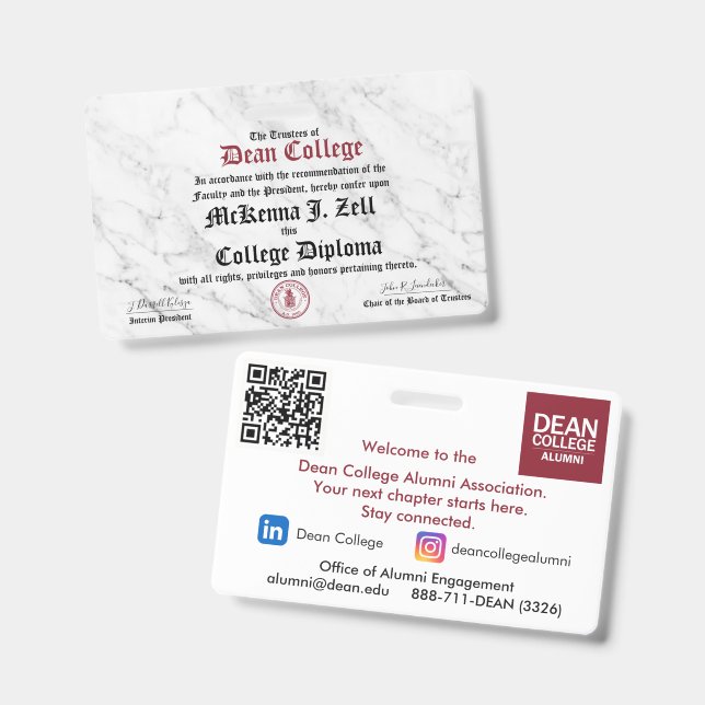 Crachá McKenna J. Zell (Frente e verso)