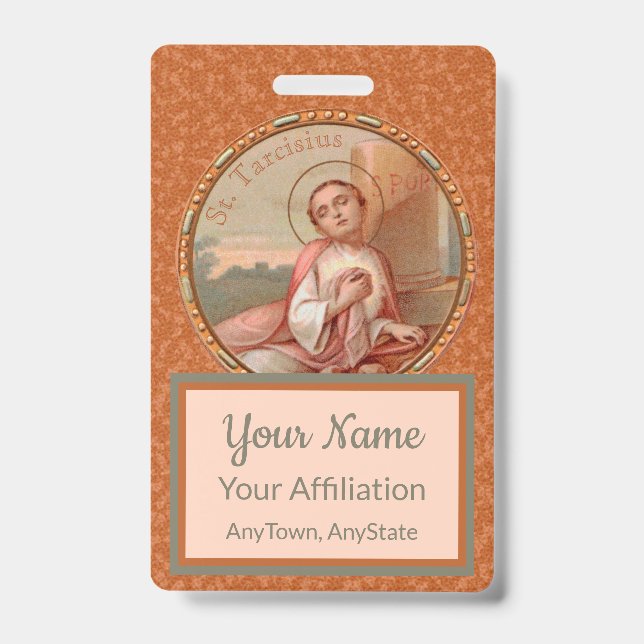 Crachá Medalha de São Tarcísio de Roma (BF 004) (Frente)