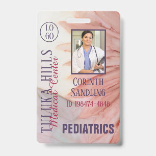 Crachá Medica Photo ID Pretty in Pink Tintas