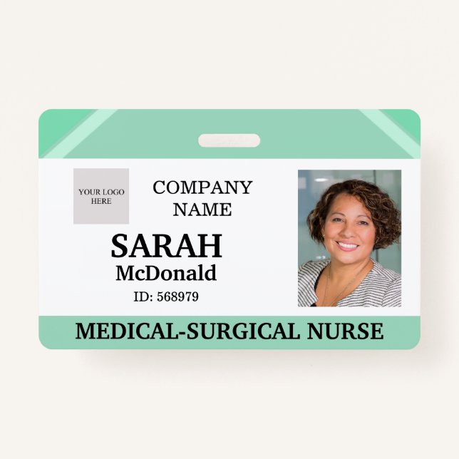 Crachá Medical Doctor Nursing Aged Care Security Photo ID (Frente)
