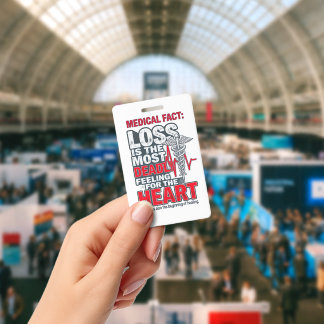 Crachá Medical Fact Quote - Loss and Healing Heart Illust