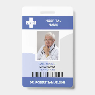 Crachá MÉDICO ENFERMEIRA Código de Barras de Saúde