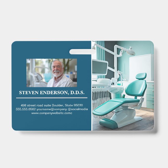 Crachá Médico | Equipamento de Consultório Odontológico (Frente)