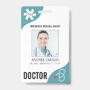 Crachá Médico - Estetoscópio Editável