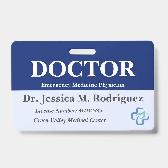 Crachá Médico Médico Médico Profissional Médico Médico (Frente)