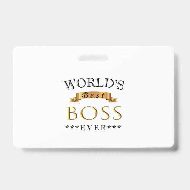 Crachá Melhor chefe do mundo (Frente)