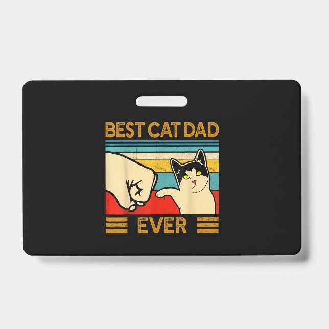 Crachá Melhor Pai De Gato De Pai Engraçado (Frente)