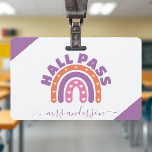 Crachá Meninas Fofas Boho Arco-Íris Passagem para Sala de