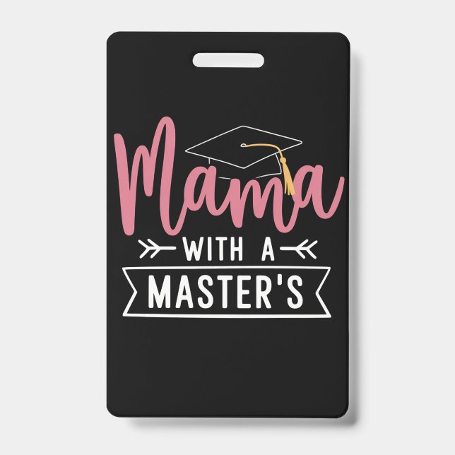 Crachá Mestrado Mama MBA Graduação (Frente)
