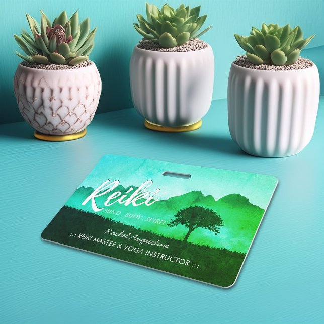 Crachá Mestre de Reiki Natural Instrutor de Meditação de  (Criador carregado)