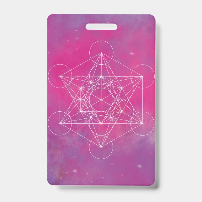 Crachá Metatron, chakra, zen, geométrico sagrado, anjo (Frente)