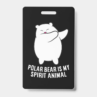 Crachá Meu Animal Espiritual Urso Polar Amante de Urso Po