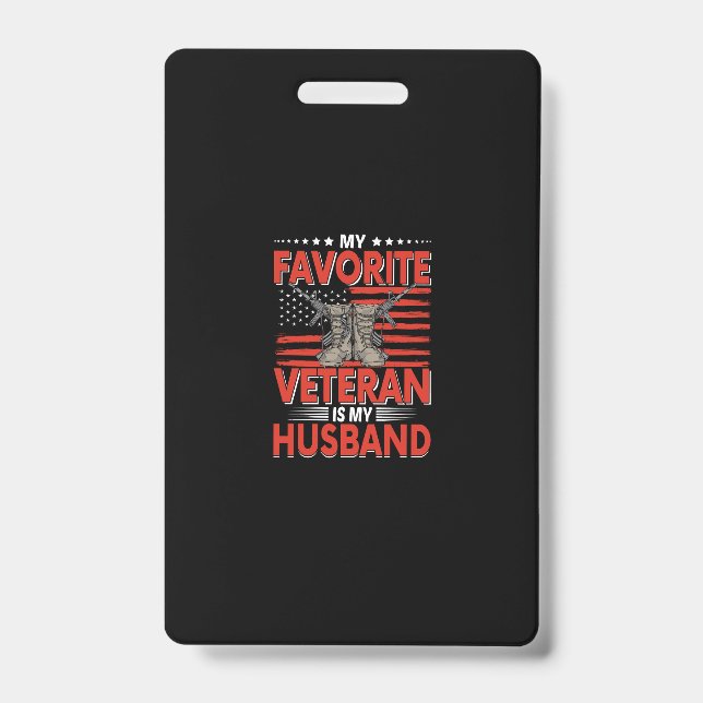 Crachá meu veterano favorito é meu marido (Frente)