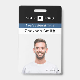 crachá mínimo personalizado de foto e nome de func