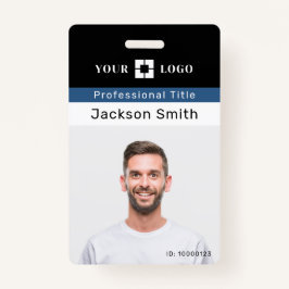 crachá mínimo personalizado de foto e nome de func