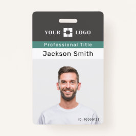 crachá mínimo personalizado de foto e nome de func