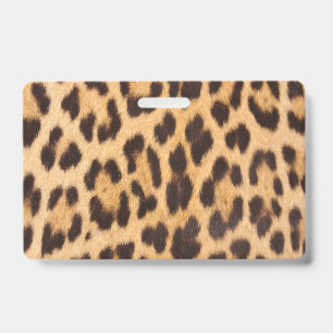 Crachá moda feminina chic estampa de leopardo selvagem