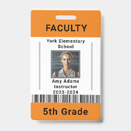 Crachá Modelo de Cadeirinha de Identificação de Professor