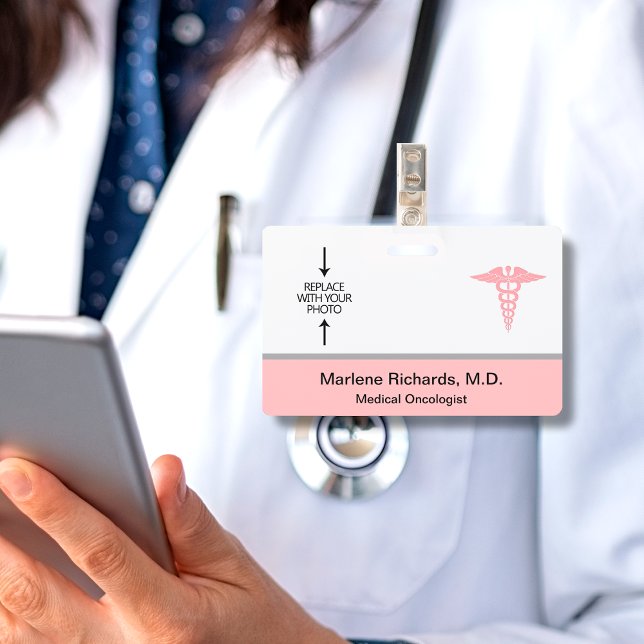 Crachá Modelo de Cancer de Fotografia do  do Oncologista  (Criador carregado)