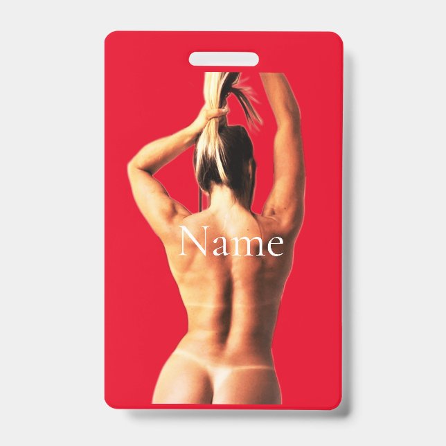 Crachá Modelo de Fitness Tanlines Thunder_Cove  (Frente)