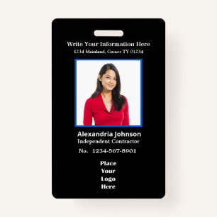 Crachá Modelo do Cartão de Identificação de ID do Funcion