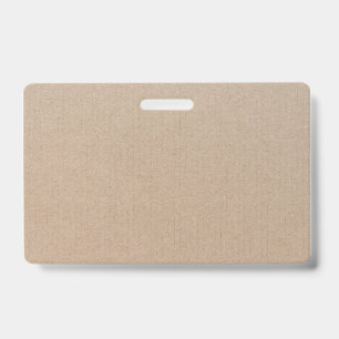 Crachá Modelo personalizado em papel kraft rústico em bra