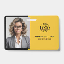 Modern Yellow and Black Company Employee Photo