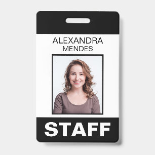 Crachá Moderno de Nome Personalizado para Equipe d