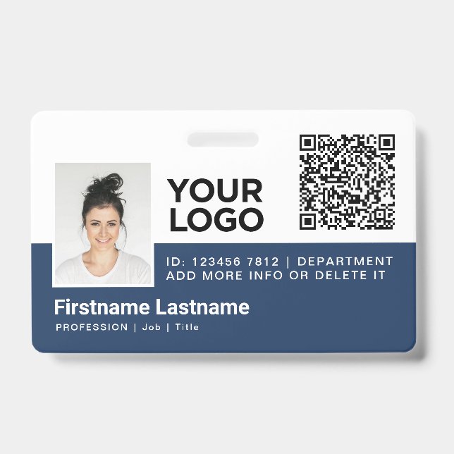 Crachá Moderno Personalizado de Funcionário com Có (Frente)