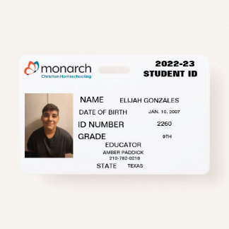 CRACHÁ MONARCH HOMESCHOOL ID 