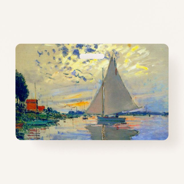 Crachá Monet Sailboat no Le Petit-Gennevilliers (Frente)