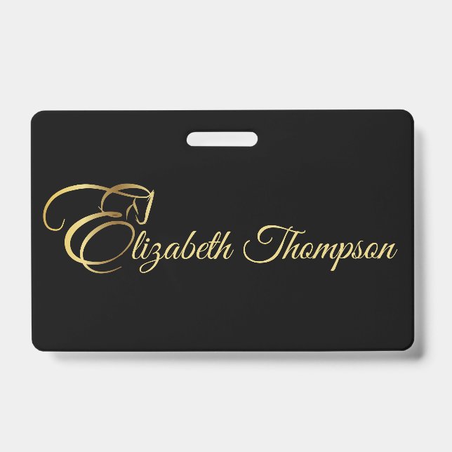 Crachá Monograma - Letra E Cavalo em ouro (Frente)