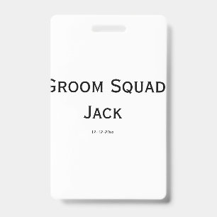 Crachá monograma simples personalizado adicione seu nome