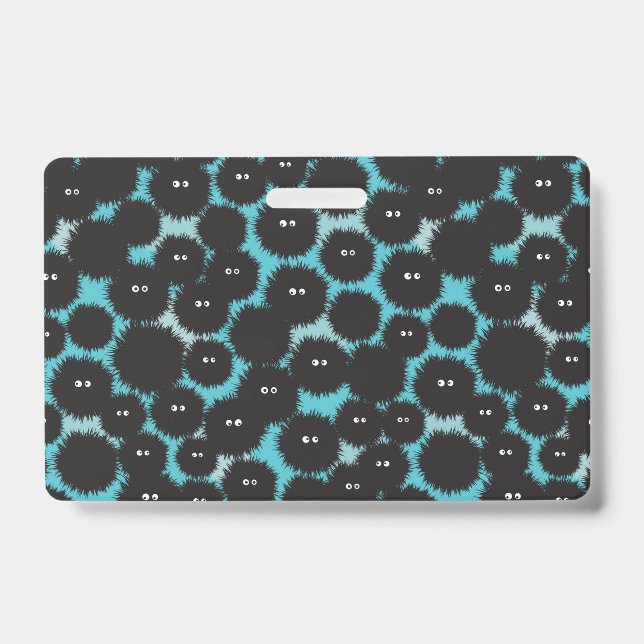 Crachá Monstros engraçados e pretos (Frente)