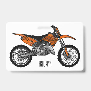 Crachá Moto de terra motocicleta off-road / desenho anima