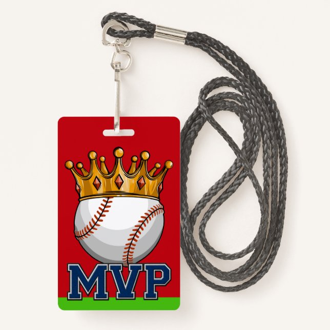 Crachá MVP Baseball Lanyard (Frente com cordão)